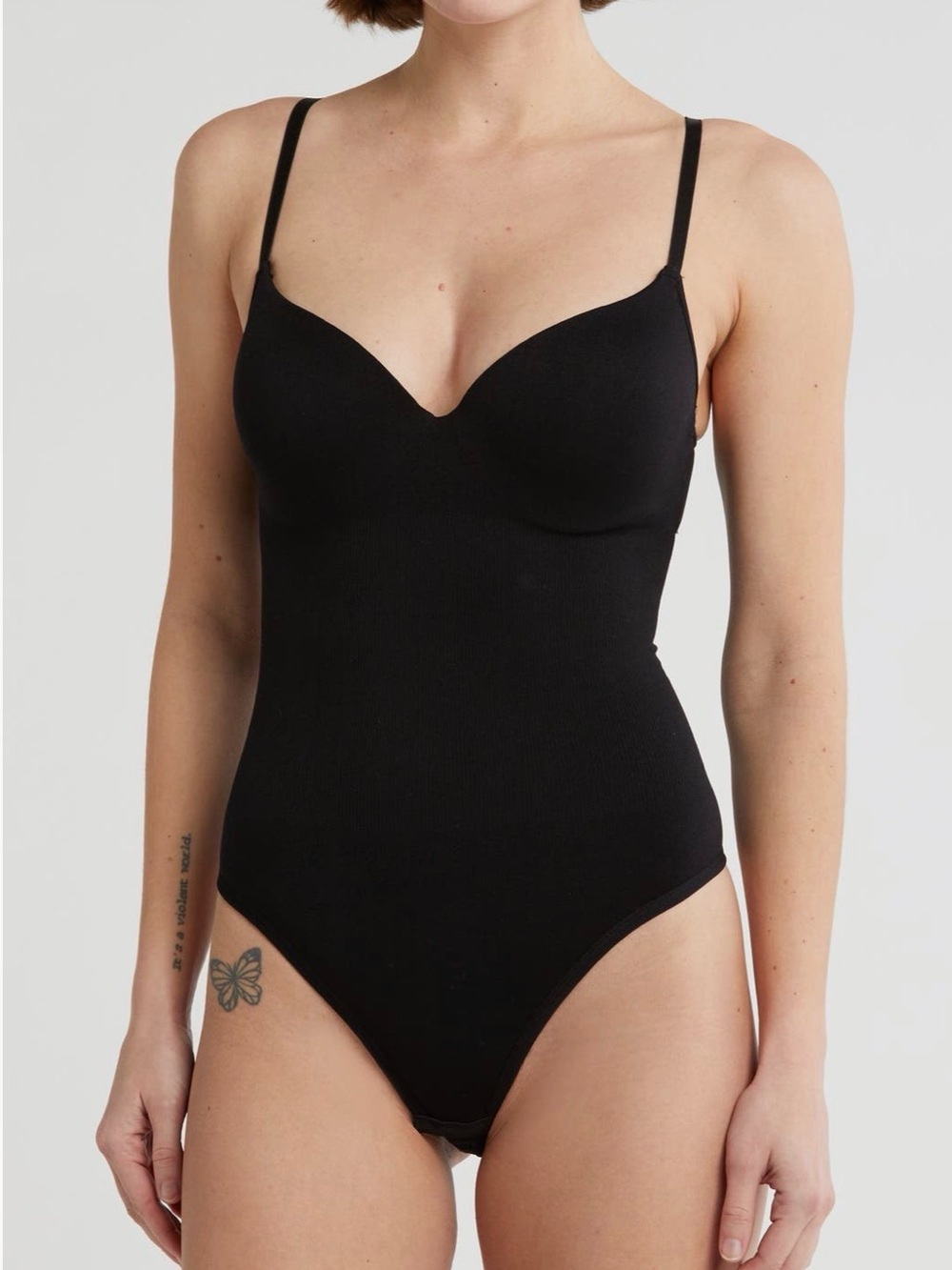 Skinnygirl Black Seamless Shaping Bodysuit